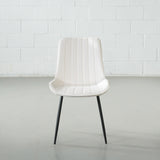 GLORIA - White Leather Dining Chair