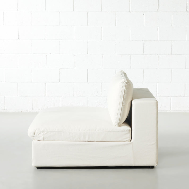 COSMIC - Cream Fabric Armless Chair Module