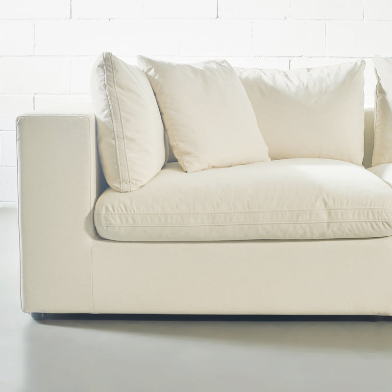 COSMIC - Cream Fabric Modular Sofa (3 piece)