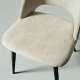 WALTER - Beige Fabric Dining Chair