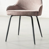 JOLIE - Brown Fabric Dining Chair - FINAL SALE