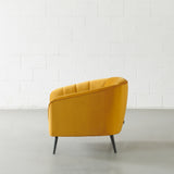 AUDREY - Mustard Velvet Lounge Chair