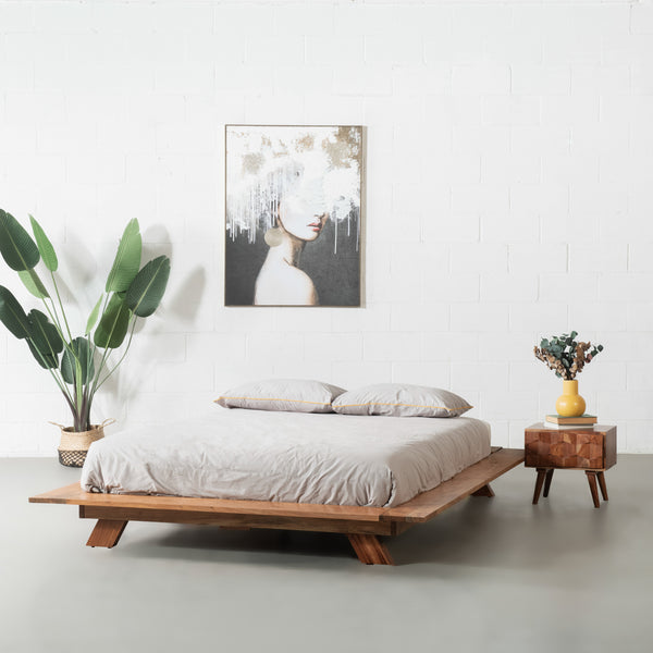ZOEY - Solid Acacia Wood Platform Bed