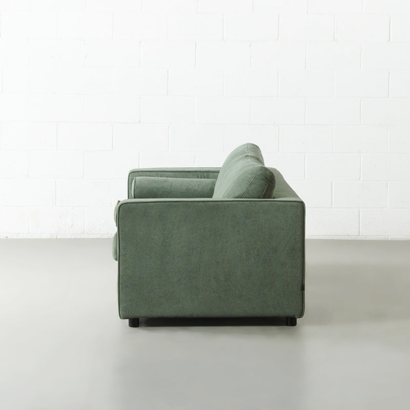 FONDA - Green Fabric Sofabed with Memory Foam Mattress