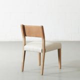 FERRA - Brown Woven Leather Dining Chair