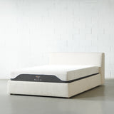 HARPER - Cream Boucle Fabric Lift Up Storage Platform Bed