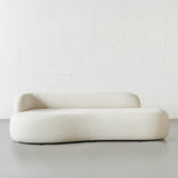 MAGNUS - Cream Fabric 3-Seater Sofa