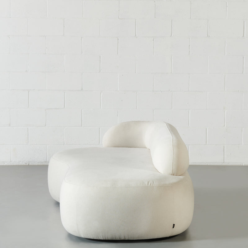 MAGNUS - Cream Fabric 3-Seater Sofa