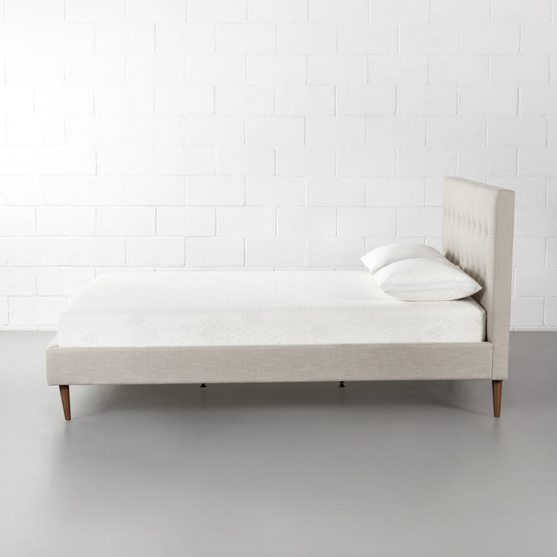 CASELLE - Beige Fabric Bed