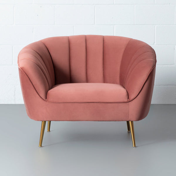 AUDREY - Pink Velvet Chair