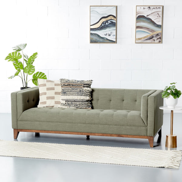 LANDON- Green Fabric Sofa