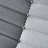 KABINE - Grey Fabric Ottoman - FINAL SALE