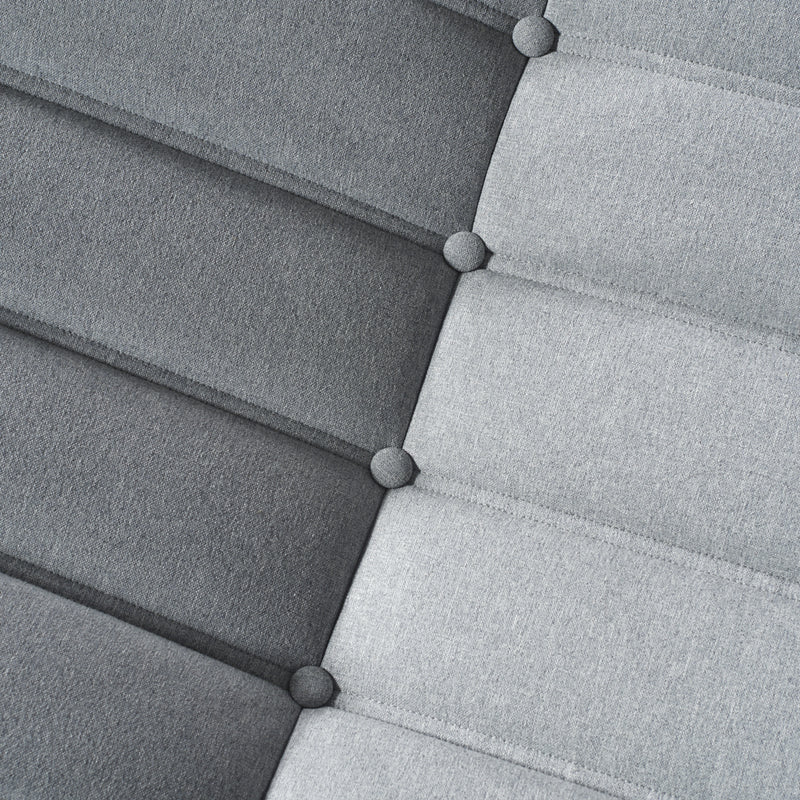 KABINE - Grey Fabric Ottoman - FINAL SALE