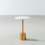 NUBIA - Side Table With Brass Base