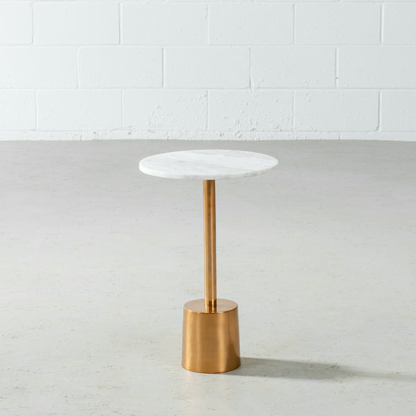 NUBIA - Side Table With Brass Base