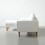 FONDA - Cream Fabric Sectional Sofa - Right