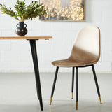 MILAN - Beige Velvet Dining Chair