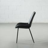 Gloria - Black Leather Dining Chair