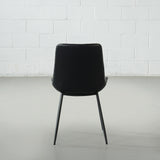 Gloria - Black Leather Dining Chair