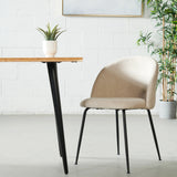 BRANSON - Beige Fabric Dining Chair