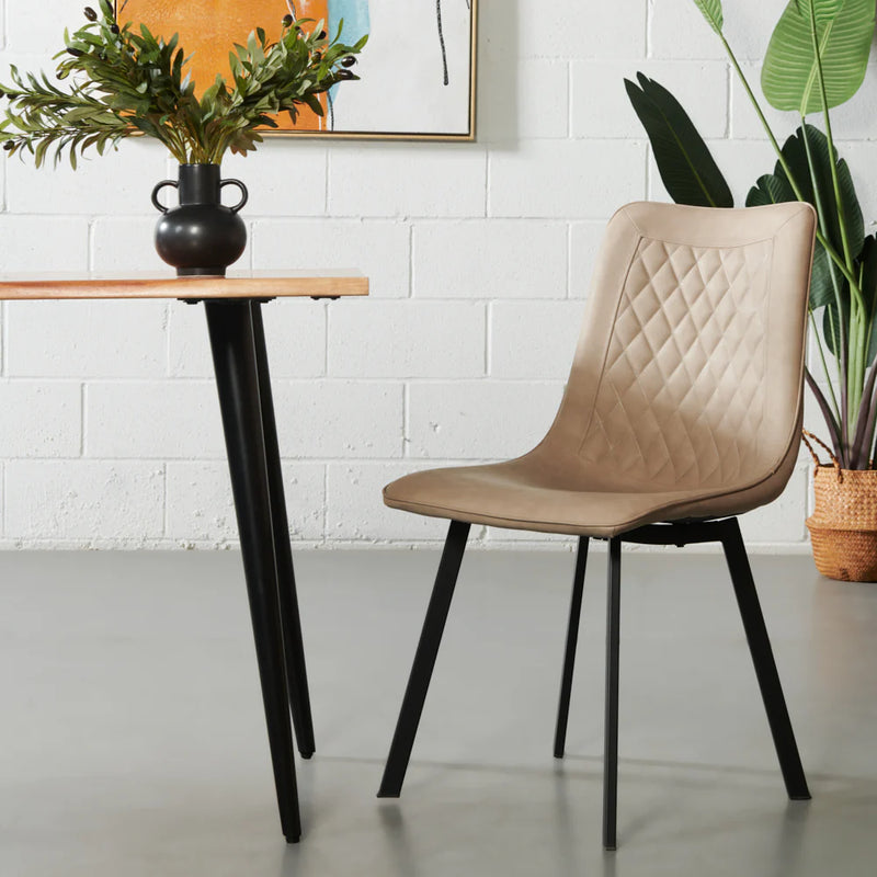 BERLIN - Brown Leather Dining Chair
