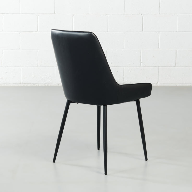 SOHO - Black Leather Dining Chair
