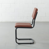 HUDSON - Brown Leather Dining Chair