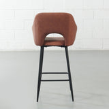 BROADWAY - Brown Leather Counter Stool - FINAL SALE