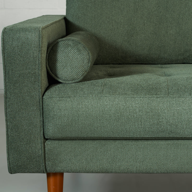 FONDA - Green Fabric 3-Seater Sofa