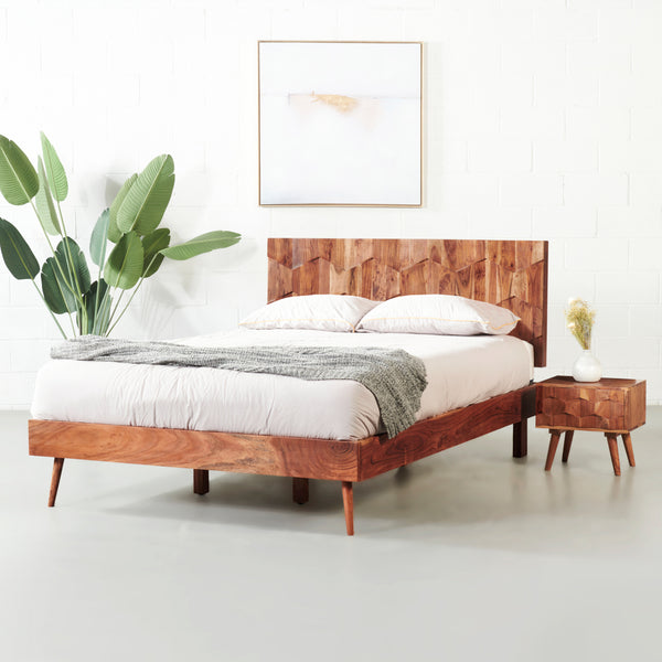 ZAYA - Acacia Wood Bed