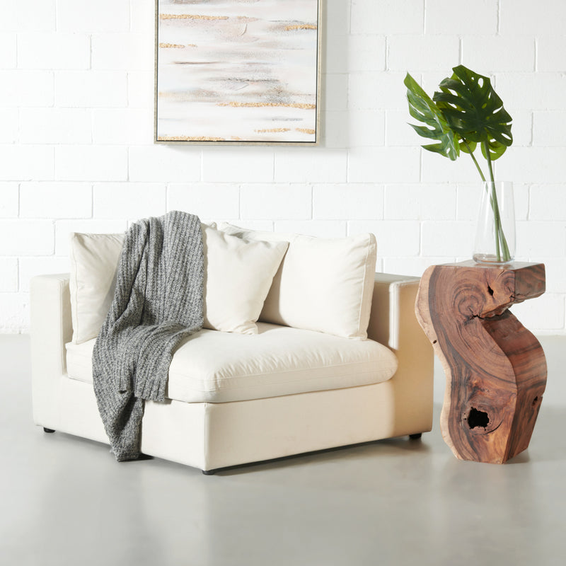 COSMIC - Cream Fabric Corner Chair Module