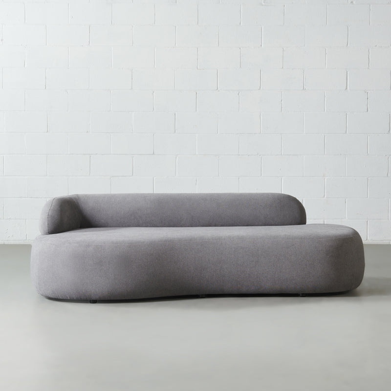 MAGNUS - Grey Fabric 3-Seater Sofa