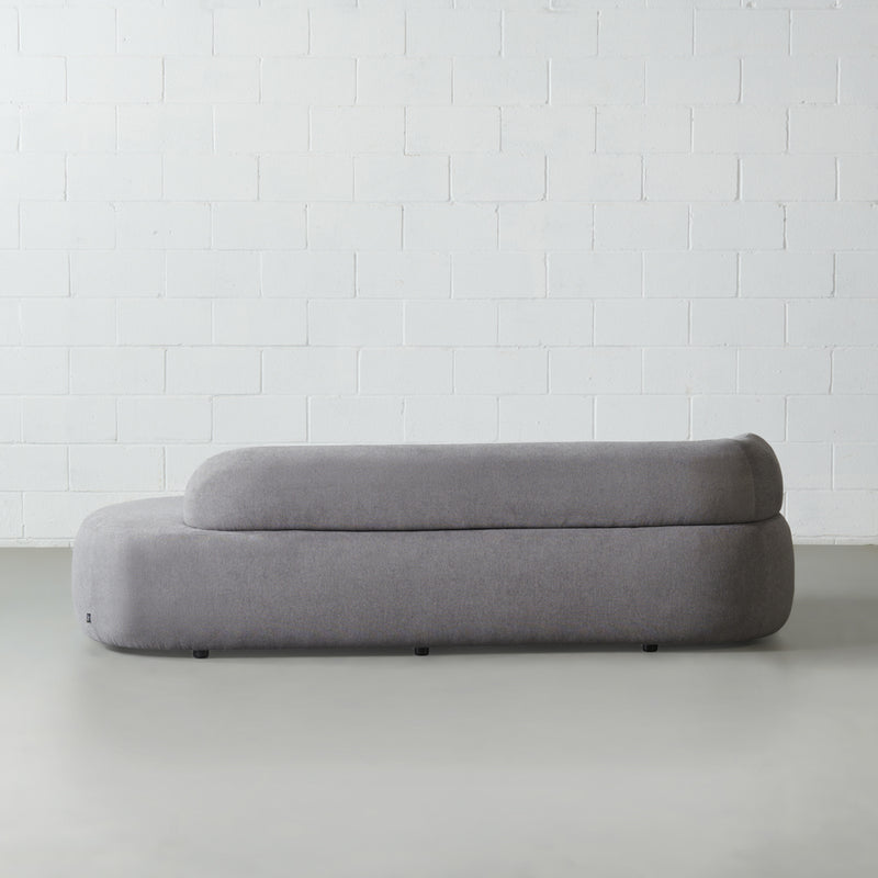 MAGNUS - Grey Fabric 3-Seater Sofa