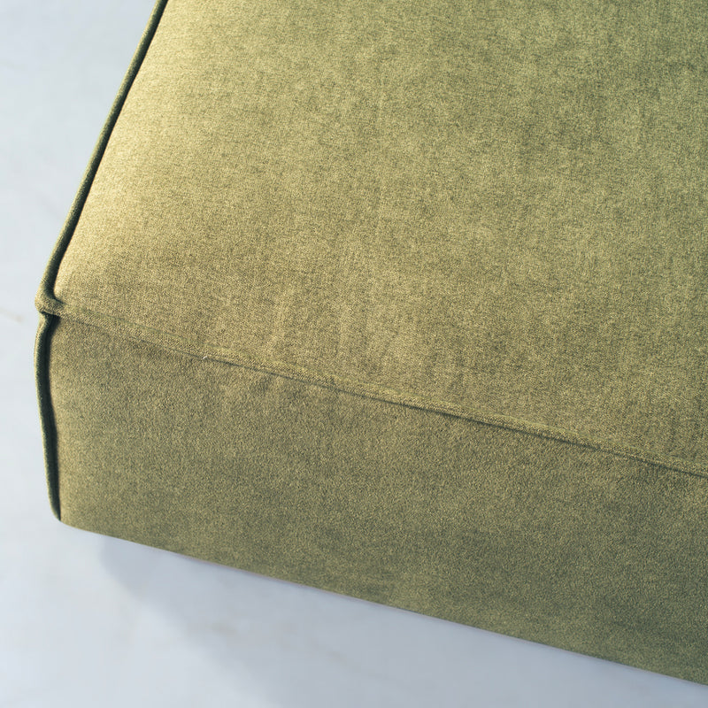 MASON - Green Fabric Ottoman