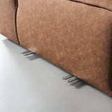 Mason - Brown Vegan Leather Corner Chair Module