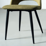 WALTER - Green Fabric Dining Chair