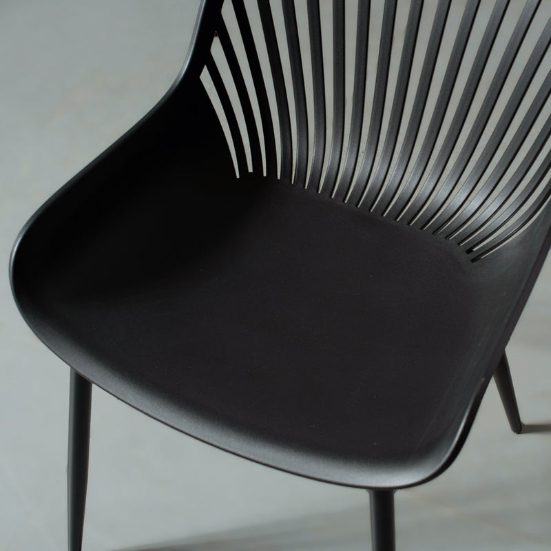 DANIELLA - Black Plastic Dining Chair