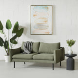 MAPLETON - Green Fabric 2-Seater Sofa