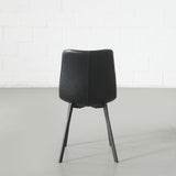BERLIN - Black Leather Dining Chair