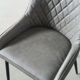 SOHO - Grey Vegan Leather Dining Chair