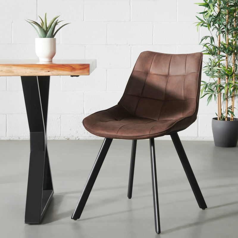 MIA - Brown Fabric Dining Chair