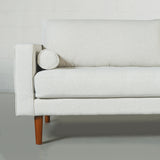 FONDA - Cream Fabric Sectional Sofa - Left