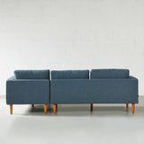 FONDA - Blue Fabric Sectional Sofa - Left