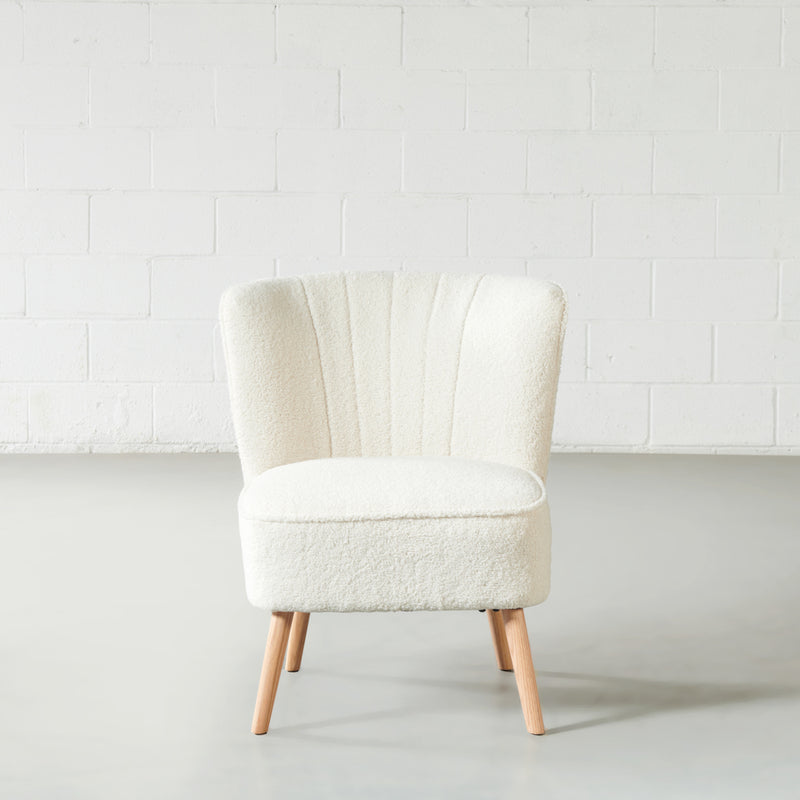 LARK - Cream Boucle Lounge Chair - FINAL SALE