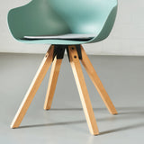 TINA - Green Plastic Dining Chair - FINAL SALE