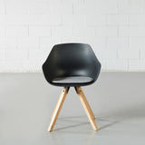 TINA - Black Plastic Dining Chair - FINAL SALE