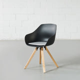 TINA - Black Plastic Dining Chair - FINAL SALE