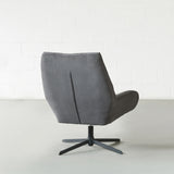PARIS - Grey Fabric Lounge Chair - FINAL SALE
