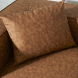 MASON - Brown Vegan Leather Modular Sectional (4 piece)