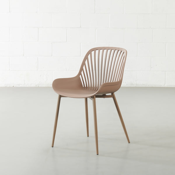 DANIELLA - Brown Plastic Dining Chair